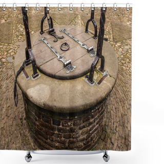 Personality  Medieval Castle Well In Muiderslot Castle Shower Curtains