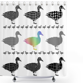 Personality  Duck Silhouettes Shower Curtains