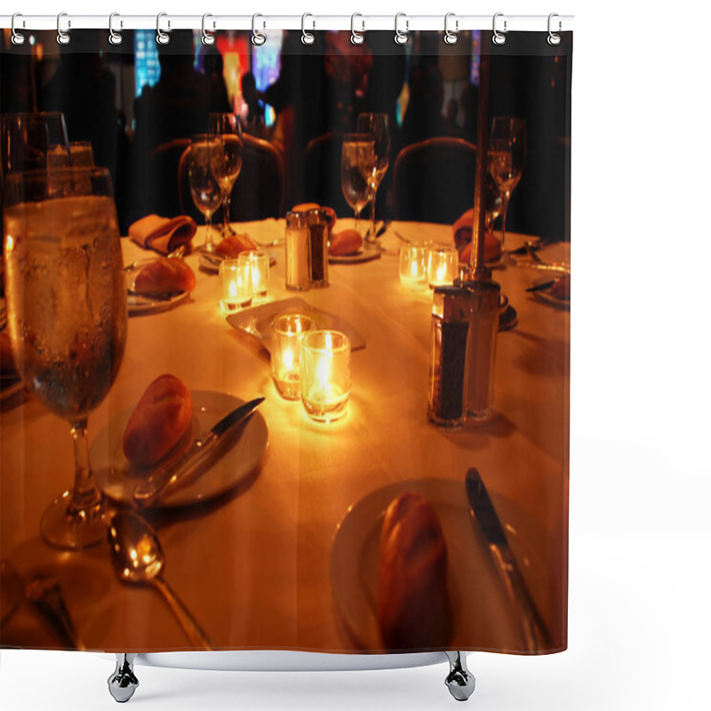 Personality  Gala Dinner Table Shower Curtains