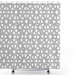 Personality  Islamic Seamless Vector Shower Curtains