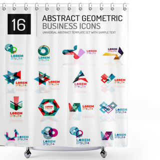 Personality  Abstract Business Icons Shower Curtains