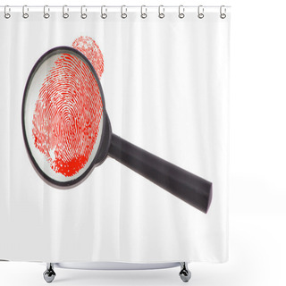 Personality  Fingerprint In Blood Shower Curtains