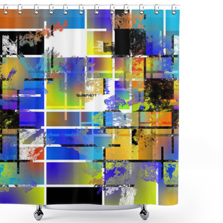 Personality  Colorful Background With Intersecting Lines Shower Curtains