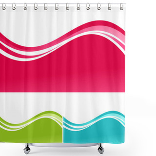 Personality  Color Wave Shower Curtains