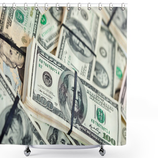 Personality  Many US Dollars Banknotes Shower Curtains