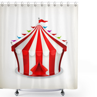 Personality  Circus, Vector Shower Curtains
