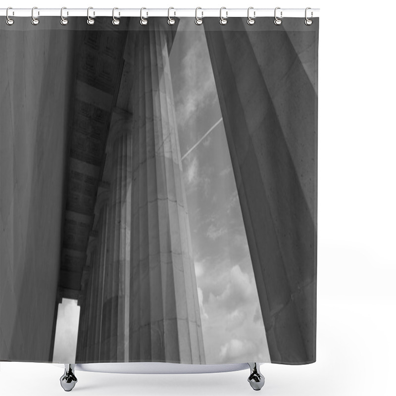 Personality  Stone Pillars At The Lincoln Memorial Shower Curtains