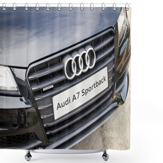 Personality  Audi A7 Sportback Black Edition 2014 Black Mask Shower Curtains