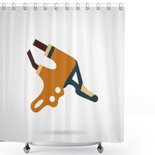 Personality  Bike Brake Lever Flat Vector Icon Shower Curtains
