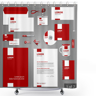 Personality  Corporate Identity. Editable Corporate Identity Template. Stationery Template Design Shower Curtains