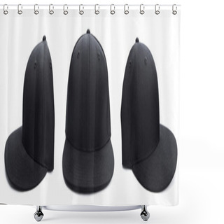 Personality  Black Hat At Different Angles Shower Curtains