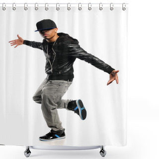 Personality  Hip Hop Dancer Shower Curtains