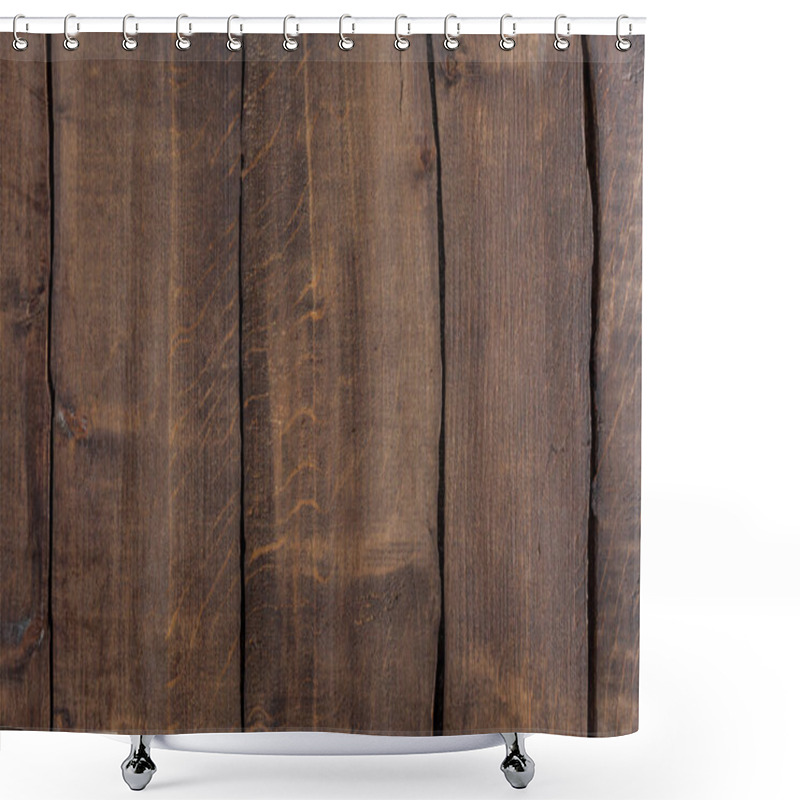 Personality  Brown wooden background   shower curtains