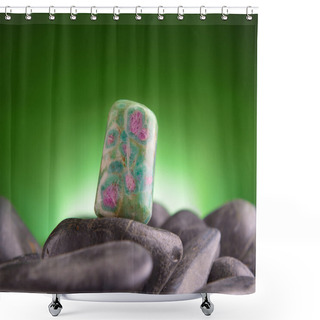 Personality  Ruby In Zoisite Shower Curtains