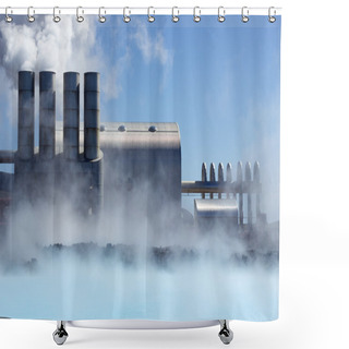 Personality  Geothermal Power Plant Shower Curtains