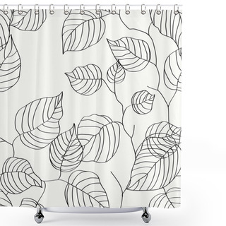 Personality  Wallpaper Leaves Shower Curtains