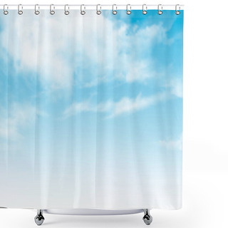 Personality  Blue Sky With Clouds. Vector Background. Shower Curtains