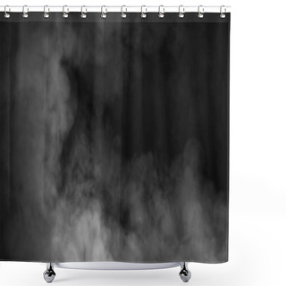 Personality  Blur Smoke Steam On Isolated Black Backgroind. Misty Texture Shower Curtains