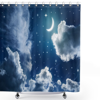 Personality  Night Sky With Stars Shower Curtains