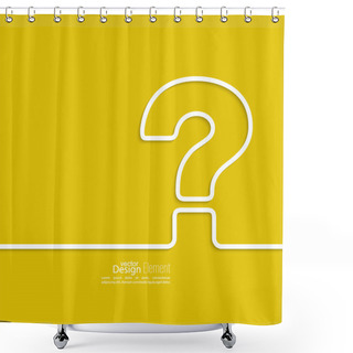 Personality  Question Mark Icon. Shower Curtains