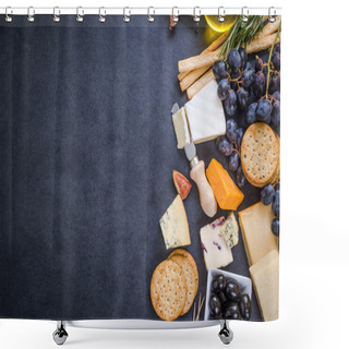 Personality  Cheese Selection Border Background Shower Curtains
