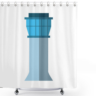 Personality  Control Tower Airport Icon Shower Curtains