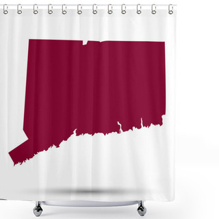 Personality  Map Of The U.S. State Of Connecticut  Shower Curtains