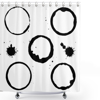 Personality  Black Stain Shower Curtains