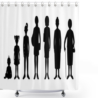 Personality  Generation Of Women From Infants To Seniors Shower Curtains