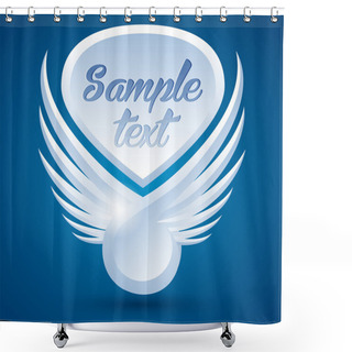 Personality  Winged Background. Vector Illustration. Shower Curtains