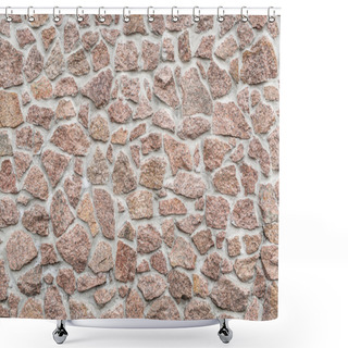 Personality  Stone Wall (fense). Close-up Picture Of Bricks. Shower Curtains