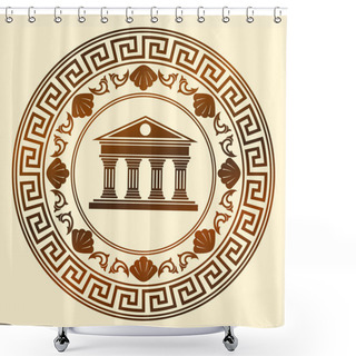 Personality  Ancient Greek Ornament Shower Curtains