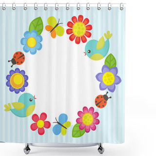 Personality  Flower Frame Shower Curtains