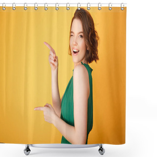 Personality  Winking Woman Shower Curtains