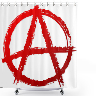 Personality  Anarchy Symbol Or Sign Shower Curtains