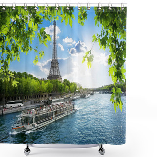 Personality  Boat Trip On Seine Shower Curtains