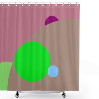 Personality  Circle Geometric Great Abstract Background Multicolor Pattern. Shower Curtains