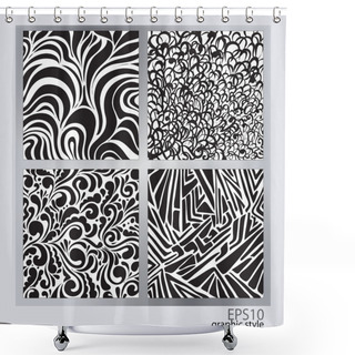 Personality  Vector Set Of Abstract Backgrounds. Shower Curtains