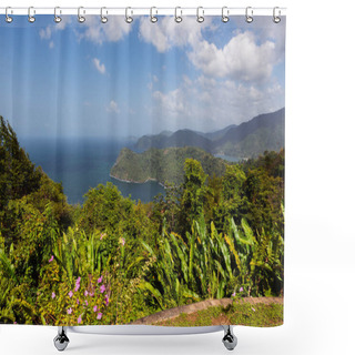 Personality  Beautiful Scenery Look Out Landscape Trinidad North Coast Shower Curtains