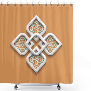 Personality  3d Elegant Pattern In Arabic Style Shower Curtains