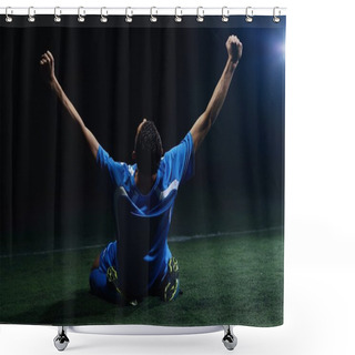 Personality  Soccer Player Shower Curtains