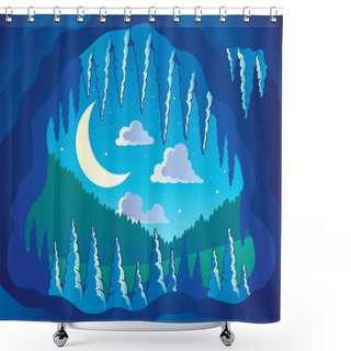 Personality  Cave Theme Image 3 Shower Curtains