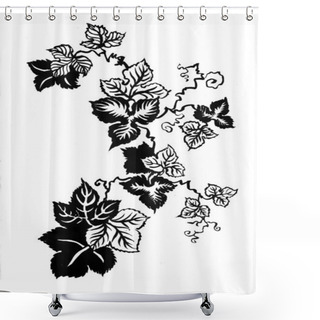 Personality  Garden  Vine Twigs Sketch Shower Curtains