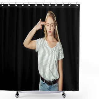 Personality  Pretending Suicide Shower Curtains