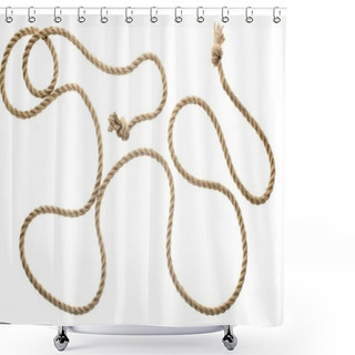 Personality  Rope With Knots Shower Curtains