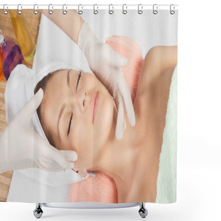 Personality  Young Woman In A Cosmetic Clinic Shower Curtains