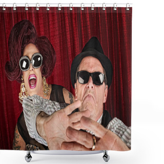 Personality  Surprised Famous People Shower Curtains