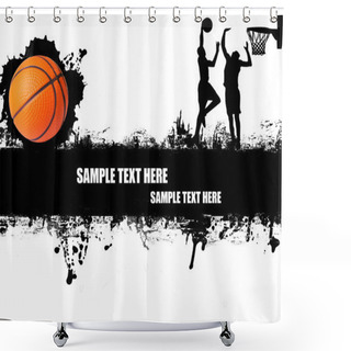 Personality  Basketball Poster Shower Curtains