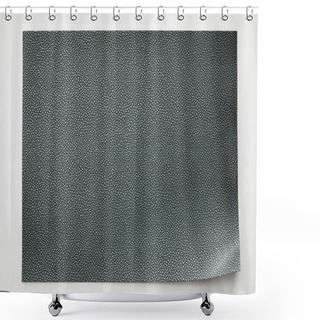 Personality  Top View Of Empty Dotted Grey Paper On White Background Shower Curtains