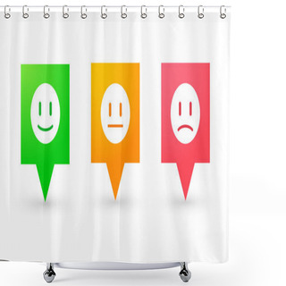Personality  Tooltip Icon Set Shower Curtains